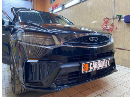 Geely Tugella оклейка антигравийной полиуретановой пленкой в Минске