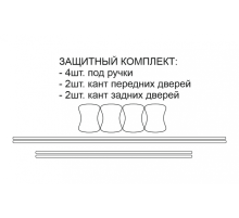 Комплект защиты под ручками 4шт, канты дверей 4шт.
