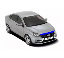 Lada Vesta  защитная полоса на капот и антигравийной пленки (МИНИ)